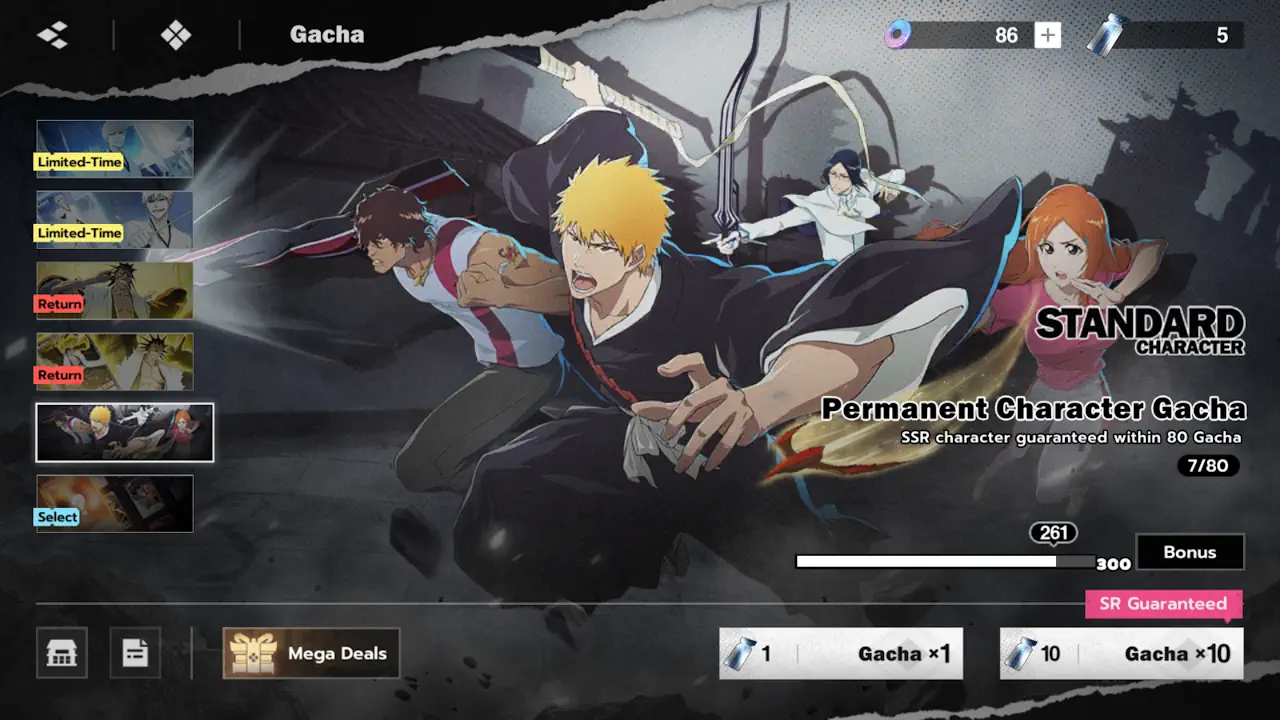 Bleach Soul Resonance Gacha System
